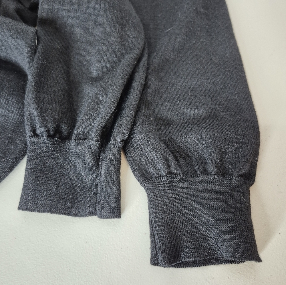 Burberry Prorsum Ruffled Front Wool/Silk Sweater - Size L - Picture 6 of 13